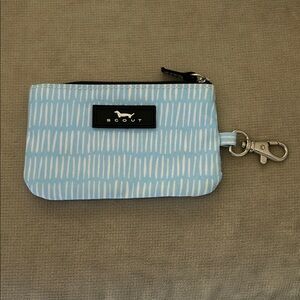 Scout Blue & White Dash Pattern Zip Key Pouch